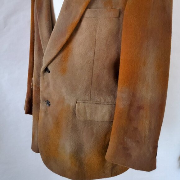 Vintage Camel Wool Jacket Coat Blazer Brown large XL tan camo black gray tie dye - Picture 3 of 16